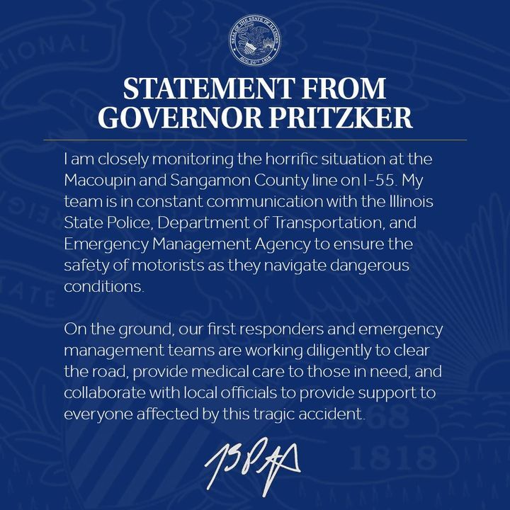 Pritzker Statement on I-55 Crash